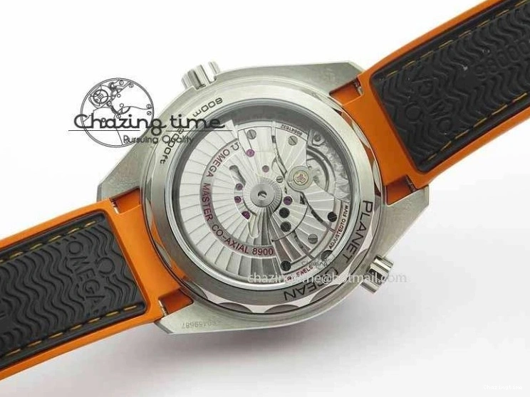 0521 Resilient Planet Ocean 2016 43.5mm SS OM 1:1 Best Edition Black Dial On Black Nylon Strap A 8167